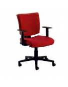 Poltrona direzionale con braccioli regolabili- base in nylon - alzata a gas cm 66x61x122/136h