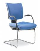 Poltrona attesa fissa con braccioli - Base a slitta - Conforme UNI EN 1335 - Rivestimento a scelta
