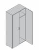 Contenitore mobile alto porta abiti 2 ante con serratura - Colore Contenitore ed Ante a scelta - cm 90X45X196h