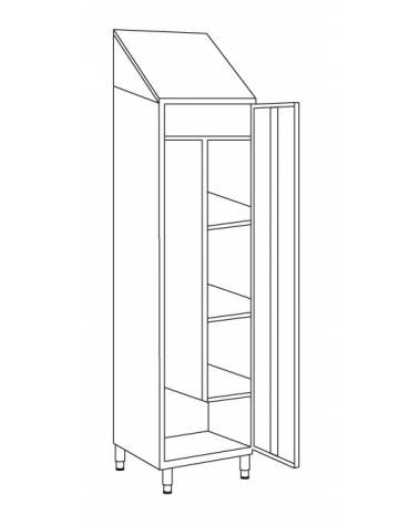 Armadio Portascope per Tiracqua a 1 Anta dim 50x40x215h inox430