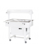 Carrello refrigerato in legno - 3 x GN1/1 - colore laccato bianco - temp. -5° +5°C - cm 111x112x141h
