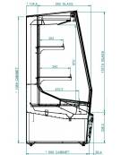 Espositore murale inox refrigerato frigorifero cm 97x58x200h