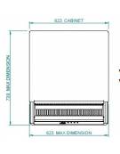 Espositore murale inox refrigerato frigorifero cm 97x58x200h