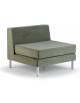Poltrona divano modulare ad 1 posto per ufficio - Rivestimento in tessuto , tessuto ignifugo o similpelle - cm 76x76x63h