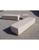 PANCHINA RETTANGOLARE MONOBLOCCO IN CEMENTO - COLORE BIANCO PIETRA - CM 200x60x45H - Conforme ai CAM