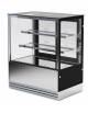 Espositore vetrina refrigerata pasticceria con basamento inox -N°2 Ripiani- Refrigerazione ventilata +2/+10°C - cm 120x74x120h