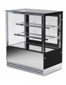 Espositore vetrina refrigerata pasticceria con basamento inox -N°2 Ripiani- Refrigerazione ventilata +2/+10°C - cm 150x74x120h