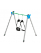 Altalena con seggiolino doppio bambino / genitore - trave in acciaio e montanti in alluminio - cm 277x232x255h