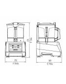 Cutter omogeneizzatore emulsionatore professionale da Lt 5 - Velocita' variabile fino a 3700 giri al minuto