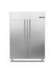 Armadio frigorifero 2 porte Lt 1400 Inox a temperatura normale TN -2°+8°C - CLASSE B - Maniglie in PVC - cm 148x81,5x208,5h