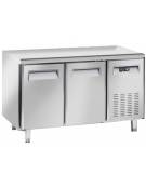 Tavolo refrigerato congelatore negativo 2 porte in acciaio inox - refrigerazione ventilata -18°/-22°C - cm 135x70x85h