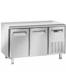 Tavolo refrigerato 2 porte, in acciaio inox AISi 304, refrigerazione ventilata - cm 136x70x86h