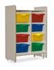 ARMADIO PORTAVASCHETTE MULTIFUNZIONE PORTAGIOCHI - N° 4+4 VASCHETTE INCLUSE - CM 71X40X105H