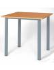 TAVOLO QUADRATO MENSA CM 80X80X76H-GAMBE DIAMETRO MM 40-PIANO IN LEGNO CON BORDO FAGGIO MASSELLO