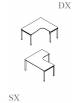 Scrivania Workstation a L con gamba a U Grigia o Bianca e piano Bianco-Grigo-Noce-Rovere–Olmo-cm 160x160x73h