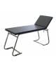 Lettino visita medica in acciaio cromato 1 snodo 2 sezioni - Portata Kg 120 - colore nero - cm 180x61x75h