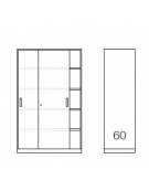 ARMADIO ANTE SCORREVOLI IN METALLO CON SERRATURA cm. 120 x 60 x 200 h.