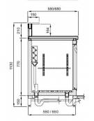 Banco bar refrigerato 2 sportelli motore interno da cm. 150