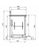 Retrobanco refrigerato frigorifero con motore interno da cm 200
