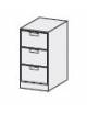 CLASSIFICATORE 3 CASSETTI CON SERRATURA cm. 47 x 62 x 101 h.