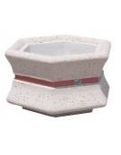 Fioriera esagonale per esterno in cemento calcestruzzo - colore Grigio pietra - cm 95x85x65h - Conforme ai CAM