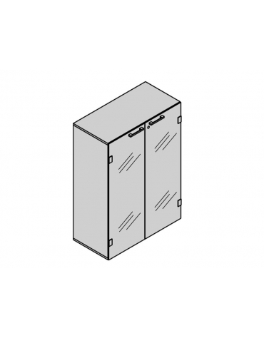 Contenitore 2 ante vetro fumè 90x45x130h