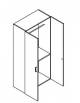 Contenitore mobile alto porta abiti 2 ante con serratura-Contenitore Bianco,Grigio o Nero-Colori ante a scelta-cm 90X45X194,7h