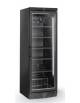 Frigorifero vetrina bibite colore nero 350 Lt. - refrigerazione roll-bond con ventola di assistenza +1° +12°C - cm 59,5x67x183h