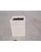 Ceneriera Quadrata in cemento - COLORE BIANCO PIETRA - CM 50X50X70H - Conforme ai CAM