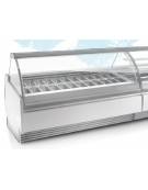Vetrina gelati professionale ventilata 16 gusti vaschette Lt. 5 con riserva sottopiano - Motore interno - cm 150x114,7x137h