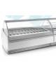Vetrina gelati professionale ventilata 24 gusti vaschette Lt. 5 con riserva sottopiano - Motore interno - cm 215x114,7x137,5h