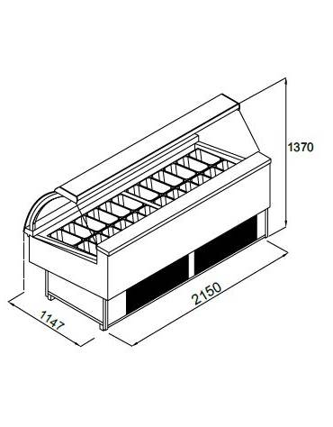 Vetrina gelati 12+12 vaschette Lt. 5 GREZZA