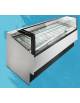 Vetrina gelati professionale ventilata 12 gusti vaschette Lt. 5 con vetri dritti alti - Motore interno - cm 115x113x137h