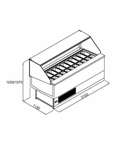 Vetrina gelati 24 vaschette Lt. 5
