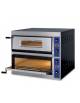 Forno per pizzeria elettrico professionale 2 Camere da 4+4 pizze - N° 2 Camere da cm 66x66x14h - Monofase o Trifase