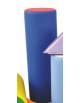 Cuscino a cilindro grande soft morbido rivestito in PVC ignifugo 1IM - Lunghezza cm. 90 diametro cm 30
