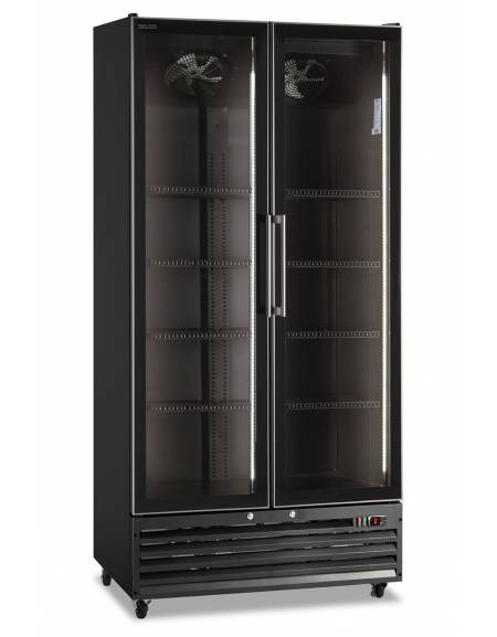 Vetrina refrigerata per bevande e bibite doppia porta scorrevole - cm 113x70x202,3h