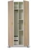 ARMADIO DEGENZA 1 PERSONA A 2 ANTE PER CASE DI RIPOSO IN LEGNO MELAMINICO -N° 2 CASSETTI - CM. 90X54X190H