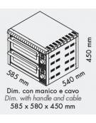 Forno elettrico per pizza Camera doppia con vetro da cm 41x36x9h