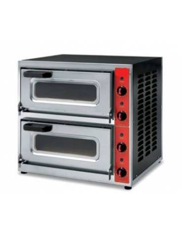 Forno elettrico pizza Camera doppia con 4 termostati cm 50x52x11