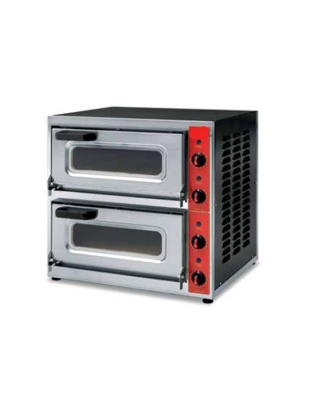 Forno elettrico pizza Camera doppia con 4 termostati cm 50x52x11