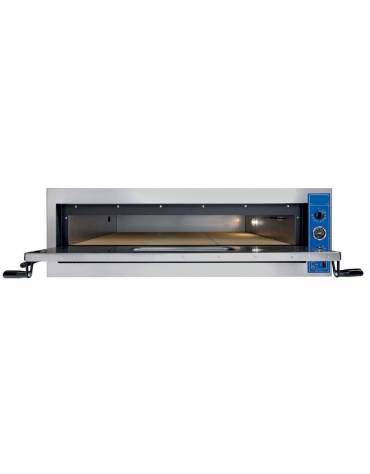 Forno pizza elettrico in  in alluminio nero 8 pizze (Ø 300 mm) - 2 camere di cottura con dim. mm 610x610x140h x 2