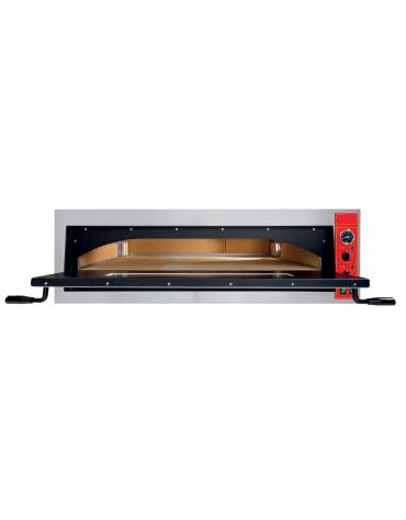 Forno pizza elettrico in  in alluminio nero 8 pizze (Ø 300 mm) - 2 camere di cottura con dim. mm 610x610x140h x 2