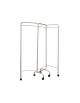 Telaio paravento in lega d'alluminio a  3 ante sezioni con ruote - senza tende - cm 150x170h