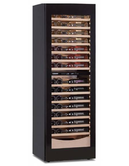 Vetrina per vini con 2 temperature differenziate +2°~+12°/ +12°~+20° - CLASSE G - Capacita' N° 110 bottiglie - cm 59,5x55x179h