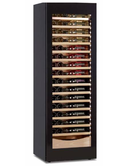 Vetrina per vini con refrigerazione ventilata +2°~+20°C - CLASSE G - Capacita' N° 112 bottiglie - cm 59,5x55x180,4h