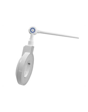 Lampada medicale con lente d'ingrandimento biconvessa in vetro ottico con Ø 120 mm- su piantana carrello-Adatta per dermatologia