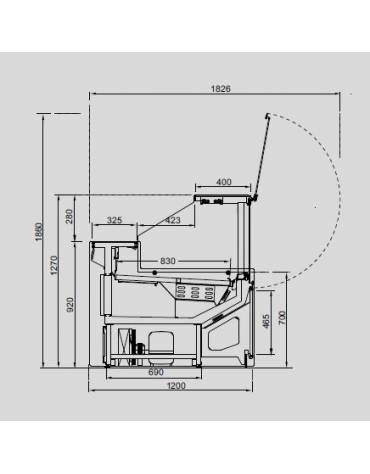 Banco ventilato VCP - Lunghezza cm. 100