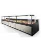 Banco vendita salumeria ventilato +0° +2°C motore interno con vetri dritti apribili dal basso verso l'alto - Lunghezza cm. 370