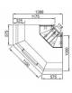 Banco vendita salumeria ventilato +0° +2°C motore interno con vetri dritti - Angolo 90° interno